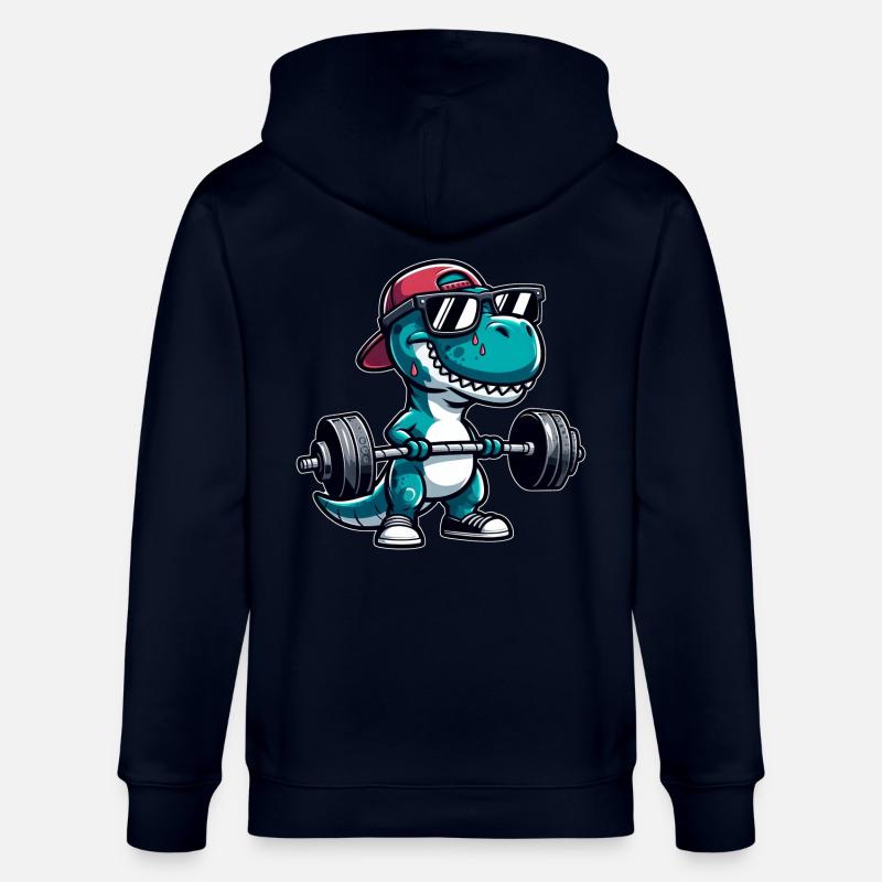 T-Rex Workout Dino Krafttraining - Stanley/Stella Unisex Bio-Kapuzenjacke CULTIVATOR - Navy