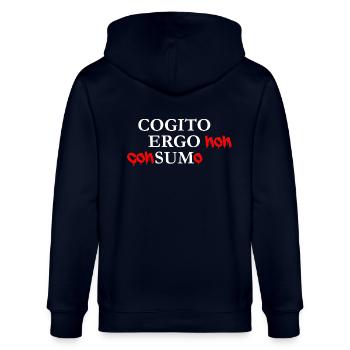 Cogito - Stanley/Stella Unisex Bio-Kapuzenjacke CULTIVATOR  - Navy - Hinten - Anna (173cm)