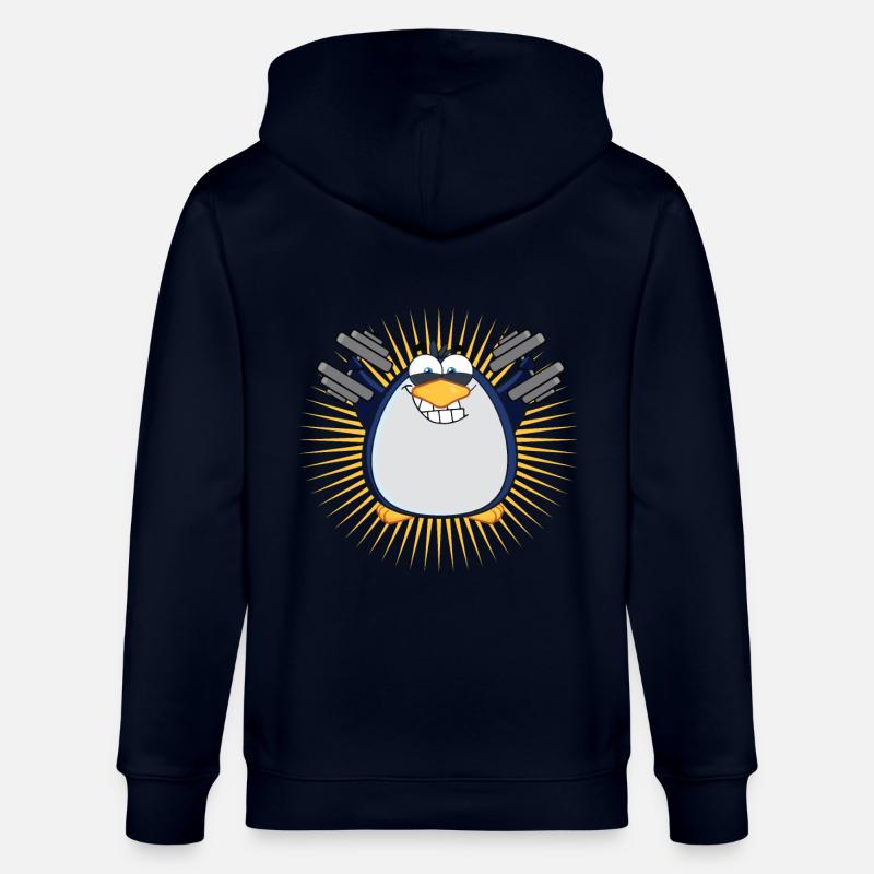 cool pingouin de gym drôle - Veste à capuche bio CULTIVATOR Stanley/Stella Unisexe - marine