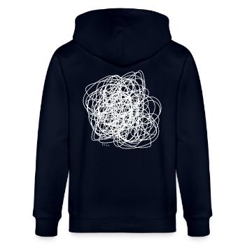 KRITZELEIEN DES ZORNS - Stanley/Stella Unisex Bio-Kapuzenjacke CULTIVATOR  - Navy - Hinten - Anna (173cm)