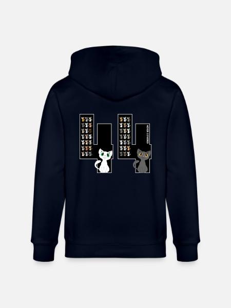 44 Cats - Stanley/Stella CULTIVATOR Unisex Organic Hooded Jacket - navy