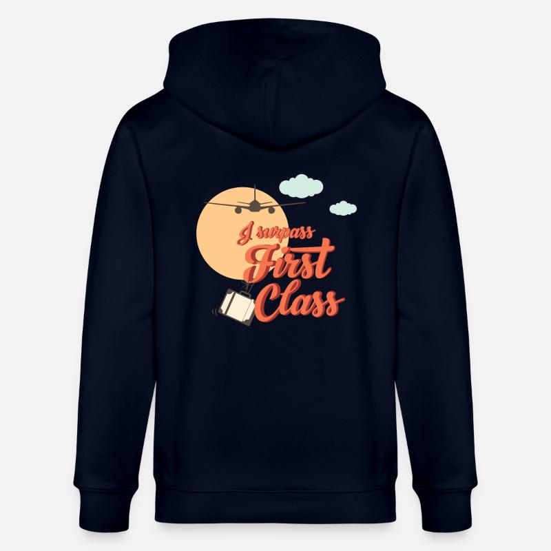 Je surpasse First Class - Veste à capuche bio CULTIVATOR Stanley/Stella Unisexe - marine