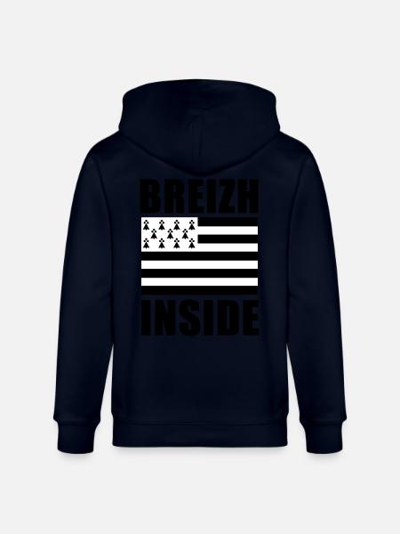 Breizh inside drapeau - Veste à capuche bio CULTIVATOR Stanley/Stella Unisexe - marine