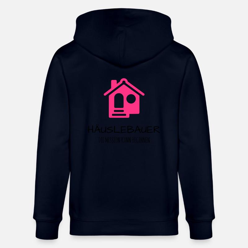 Häuslebauer Haus Bauherr Geschenk Idee - Stanley/Stella Unisex Bio-Kapuzenjacke CULTIVATOR  - Navy