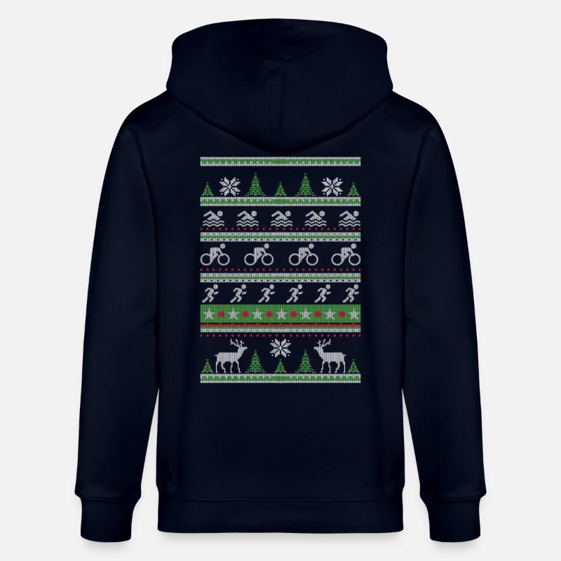 Triathlon Noël moche - Veste à capuche bio CULTIVATOR Stanley/Stella Unisexe - marine