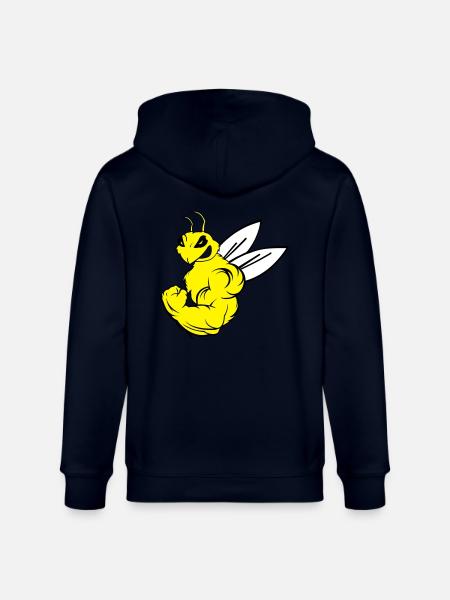 strong_bee_02 - Stanley/Stella CULTIVATOR  Unisex Organic Hooded Jacket - navy