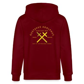 Gustav Adolf - Stanley/Stella Unisex Bio-Kapuzenjacke CULTIVATOR  - Burgunderrot - Hinten - Anna (173cm)