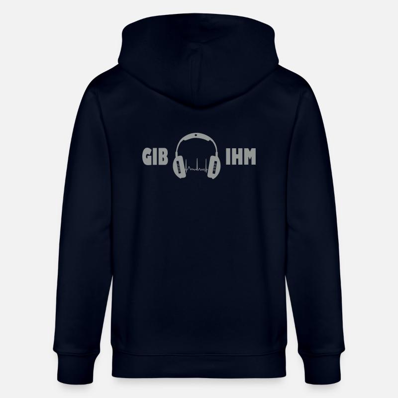gib ihm kopfhörer exit-shirt - Stanley/Stella Unisex Bio-Kapuzenjacke CULTIVATOR  - Navy