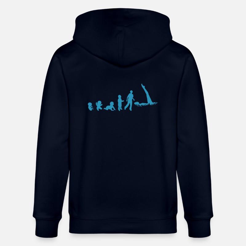 Entwicklung Synchronschwimm Fötus human8 - Stanley/Stella Unisex Bio-Kapuzenjacke CULTIVATOR  - Navy