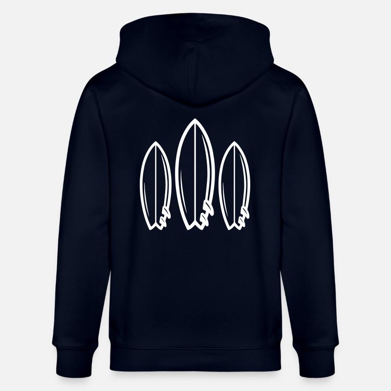 Planche de surf symbole surf - Veste à capuche bio CULTIVATOR Stanley/Stella Unisexe - marine