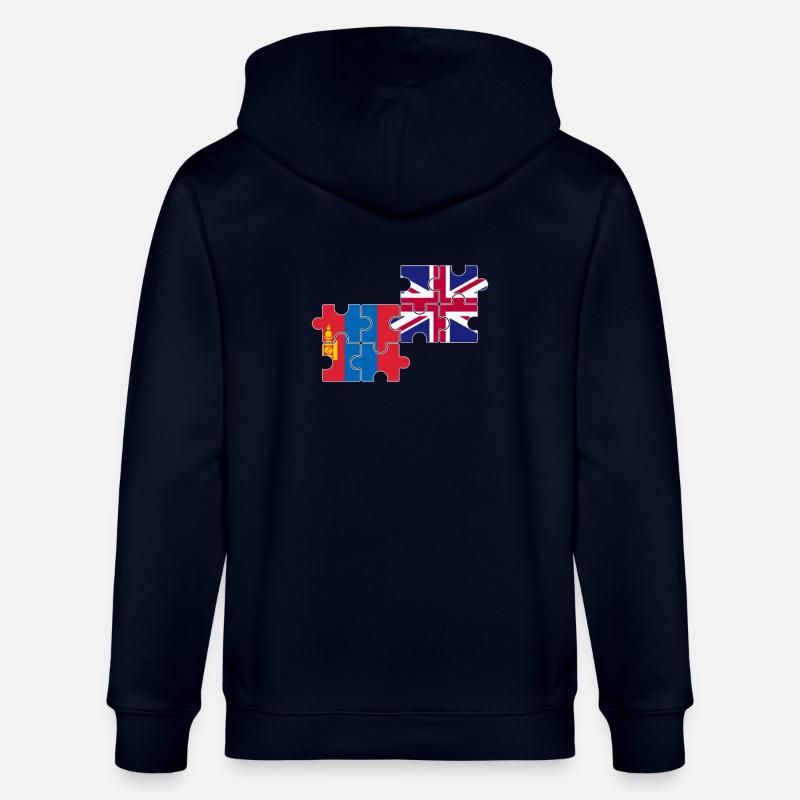 Mongolei UK Flagge Brite Mongole - Stanley/Stella Unisex Bio-Kapuzenjacke CULTIVATOR - Navy