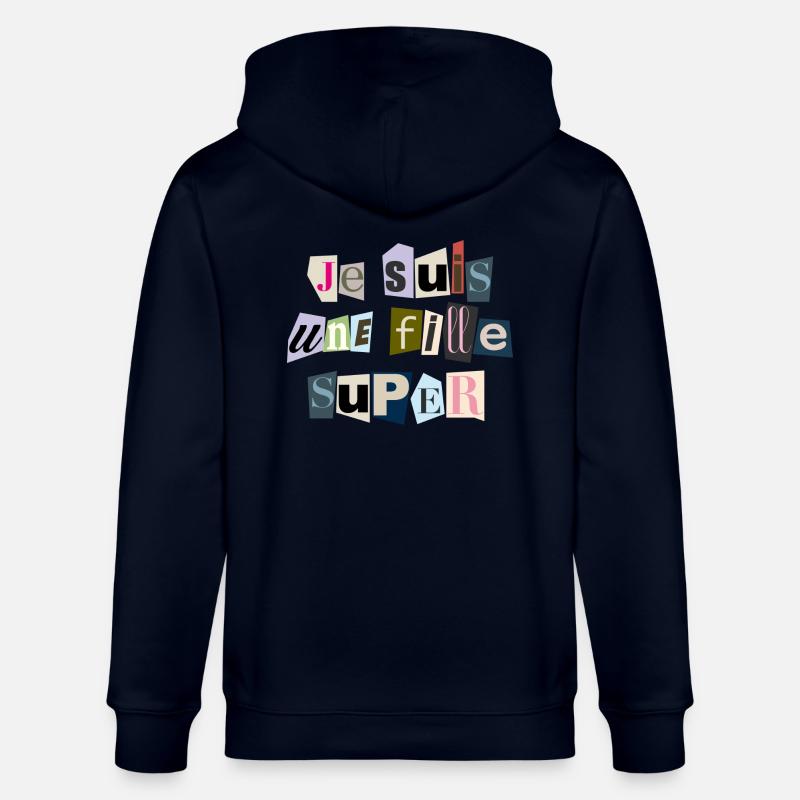 Ich bin ein Super-Mädchen - Stanley/Stella Unisex Bio-Kapuzenjacke CULTIVATOR  - Navy