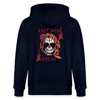 Die besten Mum Rocks - Stanley/Stella Unisex Bio-Kapuzenjacke CULTIVATOR  - Navy - Hinten - Anna (173cm)
