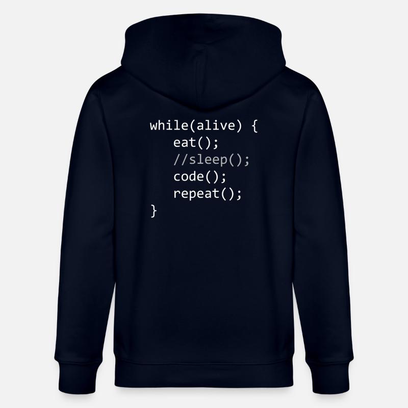 Code While Alive - Stanley/Stella Unisex Bio-Kapuzenjacke CULTIVATOR  - Navy