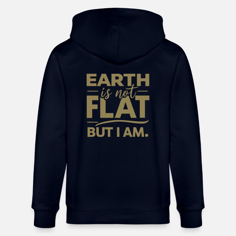 Satire Flache Erde Ironische Witze - Stanley/Stella Unisex Bio-Kapuzenjacke CULTIVATOR  - Navy
