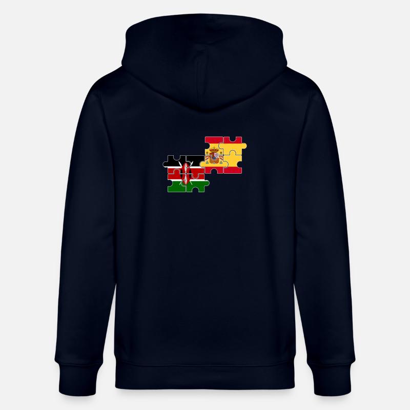 Kenya Espagne Drapeau Espagnol Kenyan - Veste à capuche bio CULTIVATOR Stanley/Stella Unisexe - marine