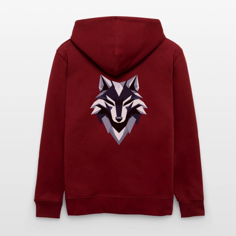 Conception du logo Wolf Low Poly Veste à capuche bio CULTIVATOR Stanley/Stella Unisexe