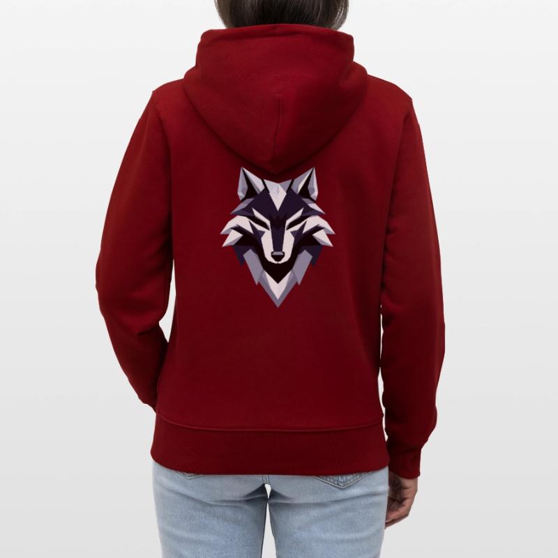 Conception du logo Wolf Low Poly Veste à capuche bio CULTIVATOR Stanley/Stella Unisexe