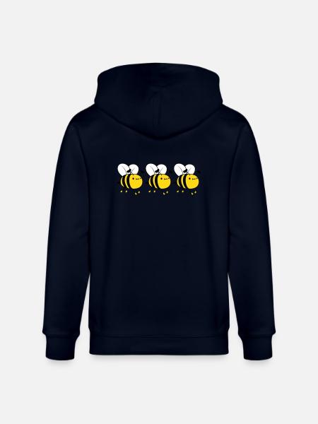 3 busy bees - Stanley/Stella CULTIVATOR  Unisex Organic Hooded Jacket - navy