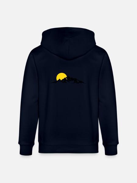 Landschaft - Berge Sonne - Stanley/Stella Unisex Bio-Kapuzenjacke CULTIVATOR  - Navy