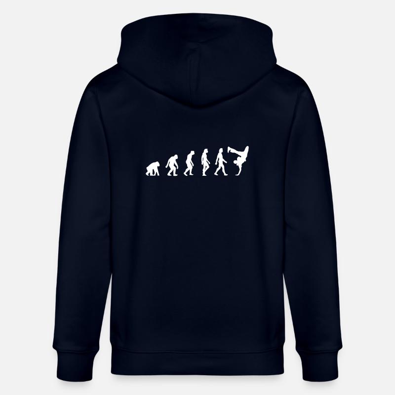 L'évolution du breakdancing - Veste à capuche bio CULTIVATOR Stanley/Stella Unisexe - marine