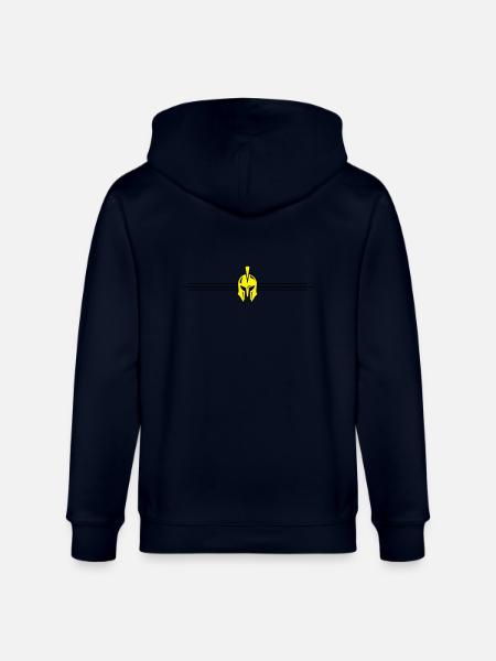 Spartan Helmet Logo - Stanley/Stella CULTIVATOR Unisex Organic Hooded Jacket - navy