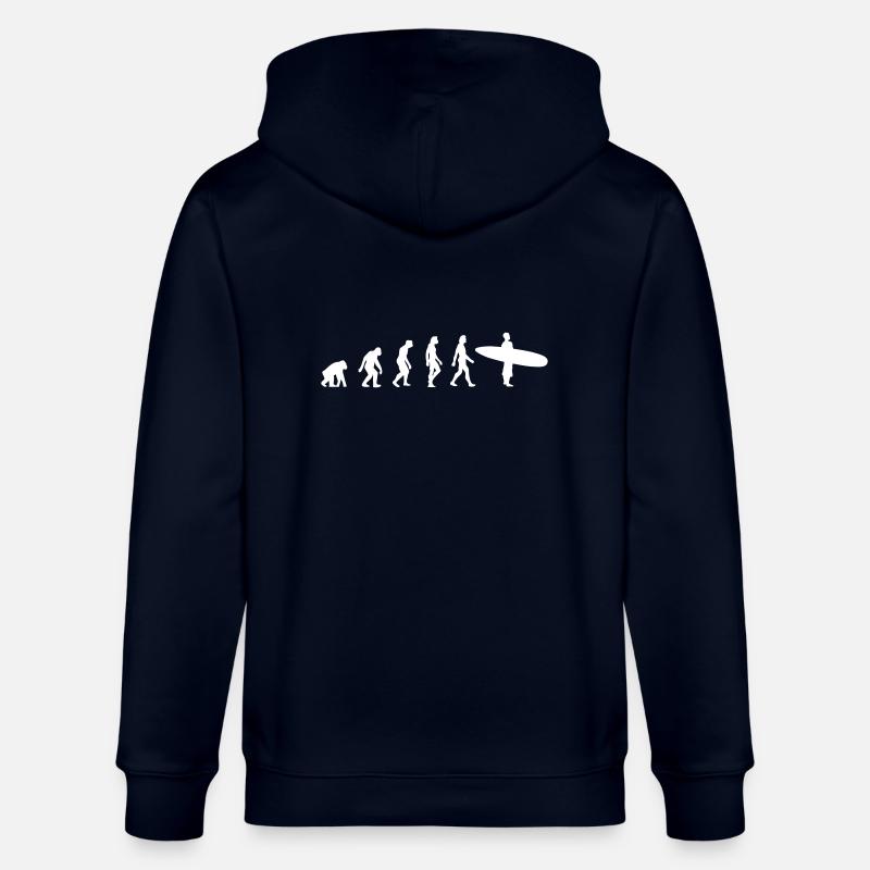 Die Evolution des Surfens - Stanley/Stella Unisex Bio-Kapuzenjacke CULTIVATOR  - Navy