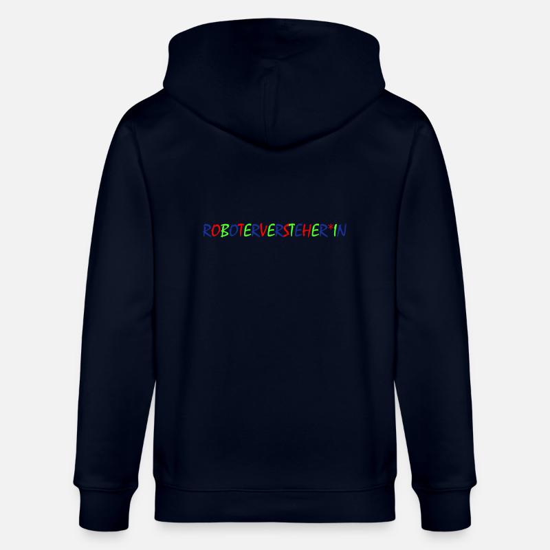 Roboterversteher*in – Bunte Typografie - Stanley/Stella Unisex Bio-Kapuzenjacke CULTIVATOR - Navy