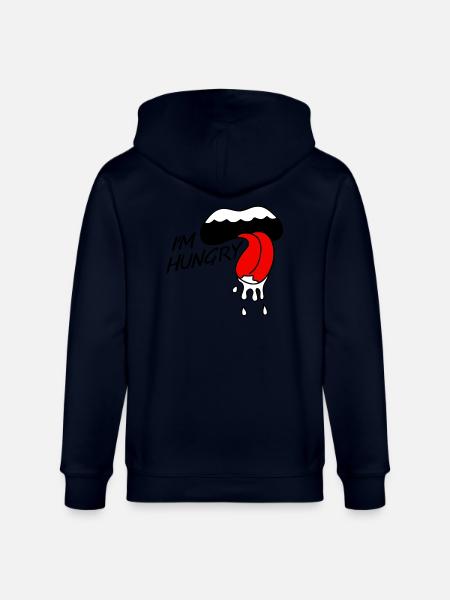 im_hungry_mouth - Stanley/Stella CULTIVATOR  Unisex Organic Hooded Jacket - navy