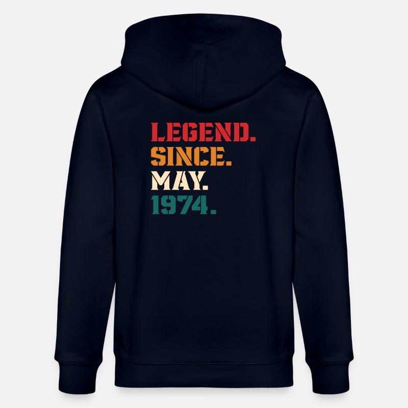 Legend Since May 1974 - Veste à capuche bio CULTIVATOR Stanley/Stella Unisexe - marine
