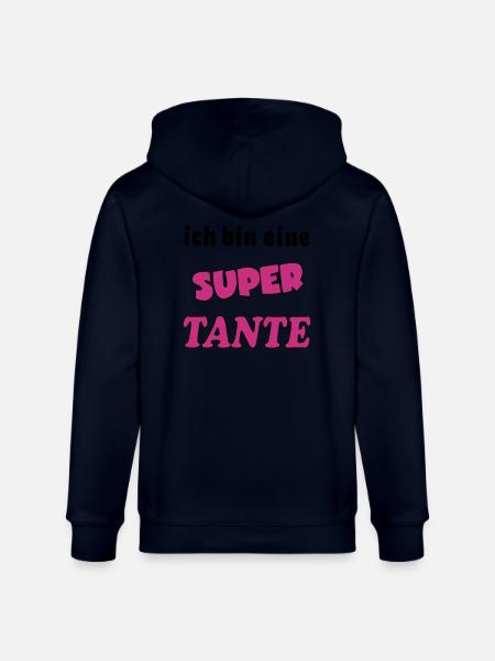 Ich bin eine Super TANTE - Stanley/Stella CULTIVATOR Unisex Organic Hooded Jacket - navy
