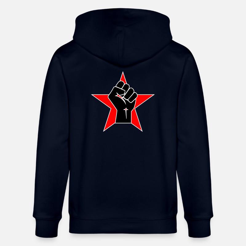 Raised Fist Logo 2 - Stanley/Stella Unisex Bio-Kapuzenjacke CULTIVATOR  - Navy