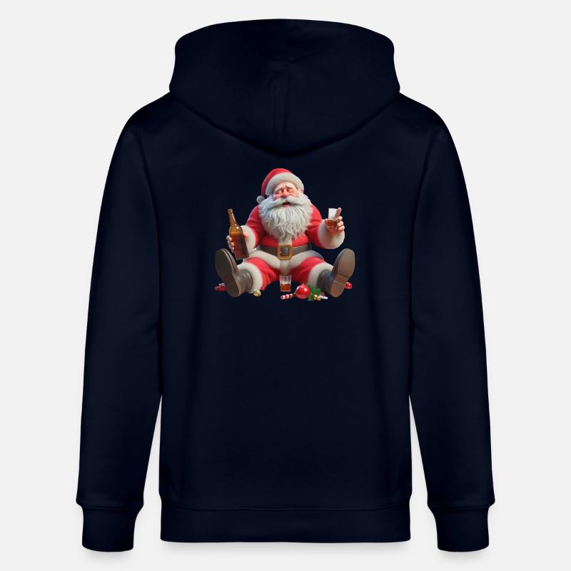 Père Noël ivre 2 - Veste à capuche bio CULTIVATOR Stanley/Stella Unisexe - marine