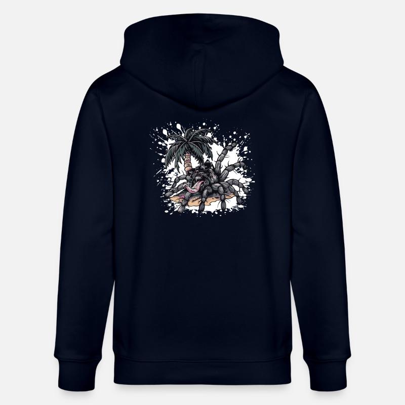 Palmier de l’île Tarentule - Veste à capuche bio CULTIVATOR Stanley/Stella Unisexe - marine