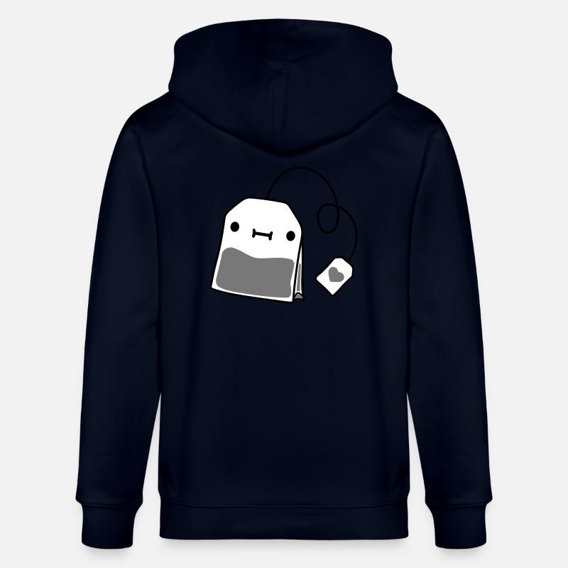 kleiner teebeutel mit gesicht - Stanley/Stella Unisex Bio-Kapuzenjacke CULTIVATOR  - Navy