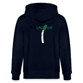 Schlauer Lauch - Stanley/Stella Unisex Bio-Kapuzenjacke CULTIVATOR  - Navy - Hinten - Anna (173cm)