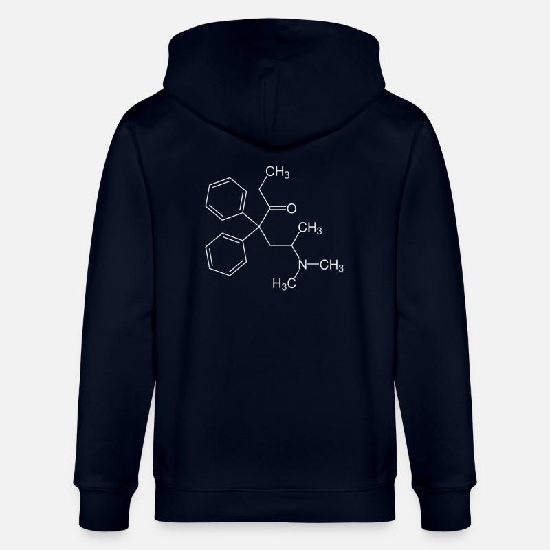 Methadone structural formula - Stanley/Stella CULTIVATOR Unisex Organic Hooded Jacket - navy