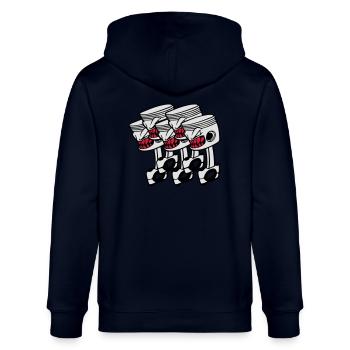 Five Pistons - Stanley/Stella Unisex Bio-Kapuzenjacke CULTIVATOR  - Navy - Hinten - Anna (173cm)