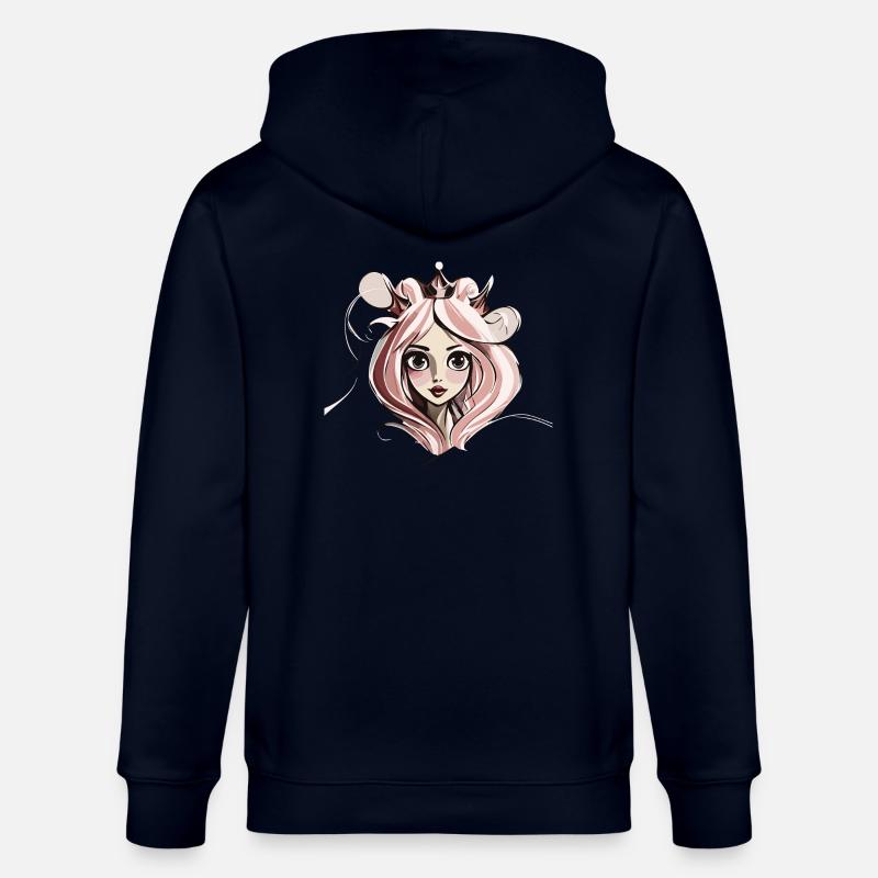Visage de princesse - Veste à capuche bio CULTIVATOR Stanley/Stella Unisexe - marine