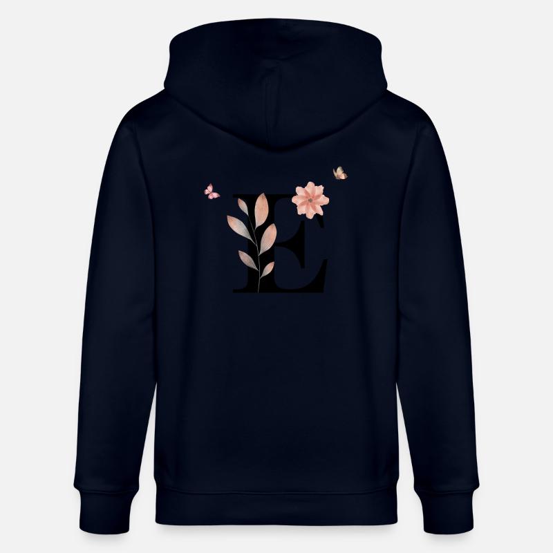 Buchstabe e Wildblumen Aquarelle - Stanley/Stella Unisex Bio-Kapuzenjacke CULTIVATOR  - Navy