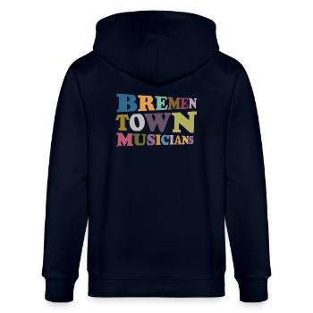 Les musiciens de la ville de Bremer – légendaires et intemporels ! - Veste à capuche bio CULTIVATOR Stanley/Stella Unisexe - marine - Dos - Anna (173cm)
