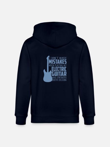 Father with electric guitar - Stanley/Stella CULTIVATOR  Unisex Organic Hooded Jacket - navy