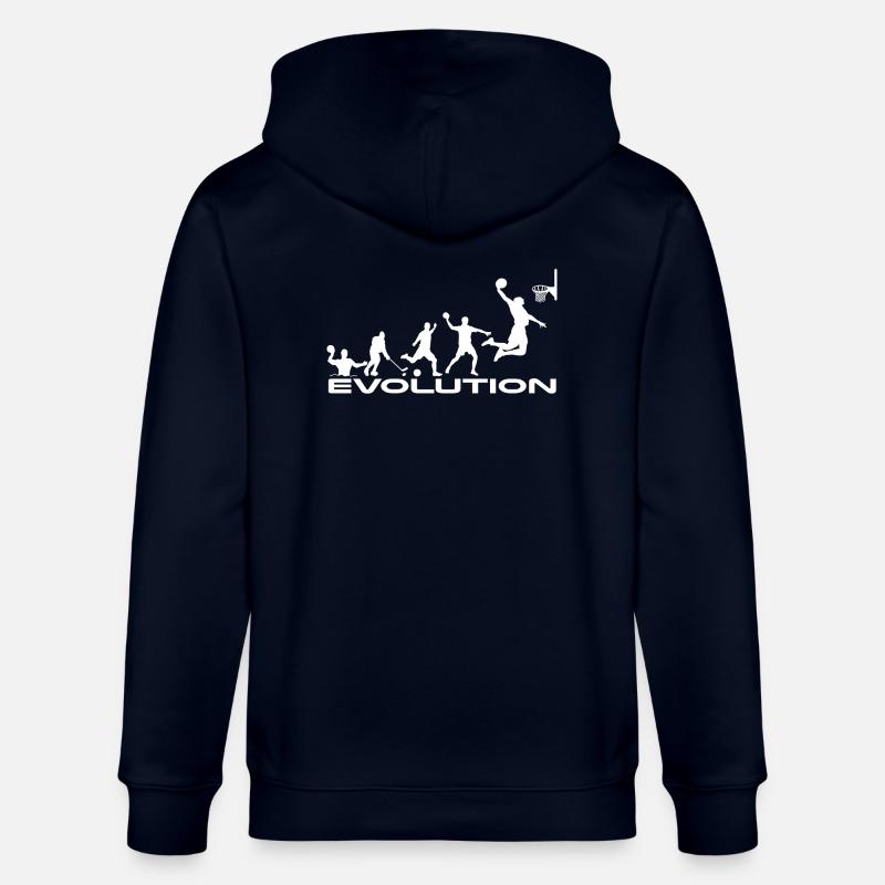 évolution de basket-ball - Veste à capuche bio CULTIVATOR Stanley/Stella Unisexe - marine