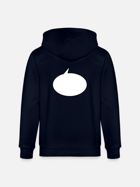 Sprechblase rund klein 2c - Stanley/Stella CULTIVATOR Unisex Organic Hooded Jacket - navy