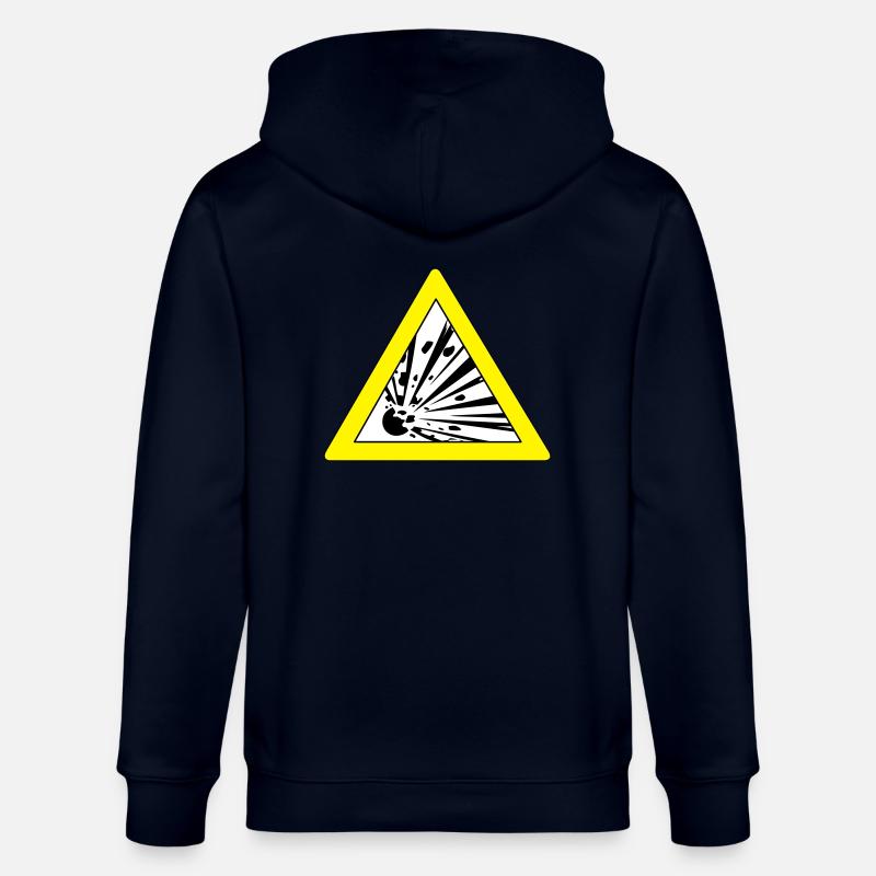 Trafic signe explosion - Veste à capuche bio CULTIVATOR Stanley/Stella Unisexe - marine