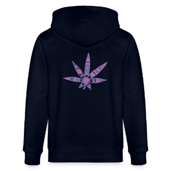Hanfblatt - Stanley/Stella Unisex Bio-Kapuzenjacke CULTIVATOR  - Navy - Hinten - Anna (173cm)