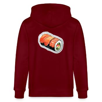 Rouleau de sushi - Veste à capuche bio CULTIVATOR Stanley/Stella Unisexe - bordeaux - Dos - Anna (173cm)