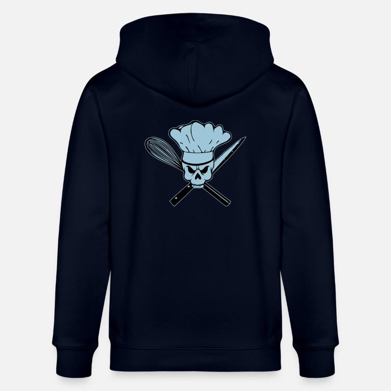 Koch Pirat oder Rebell Totenkopf - Stanley/Stella Unisex Bio-Kapuzenjacke CULTIVATOR  - Navy