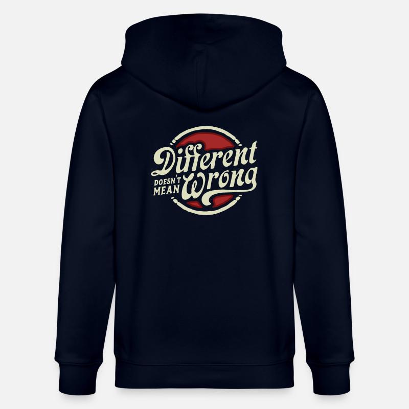 DIFFERENT DOESN'T MEAN WRONG - Stanley/Stella Unisex Bio-Kapuzenjacke CULTIVATOR  - Navy