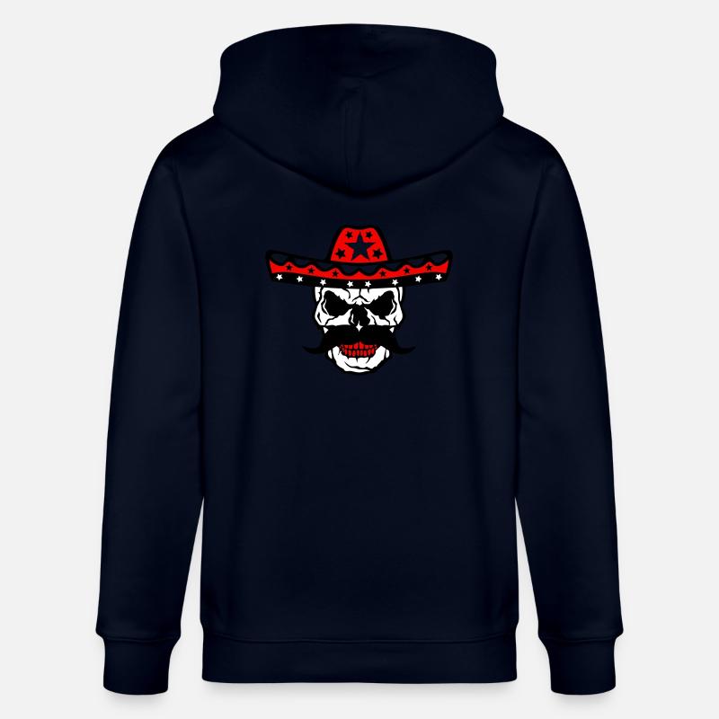 Mexikanische Schädel Schädelkappe 58 - Stanley/Stella Unisex Bio-Kapuzenjacke CULTIVATOR  - Navy